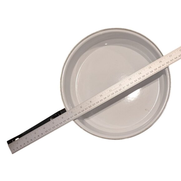 Vintage Strawberry Enamel Fry Pan Black Handle - Picture 12 of 16